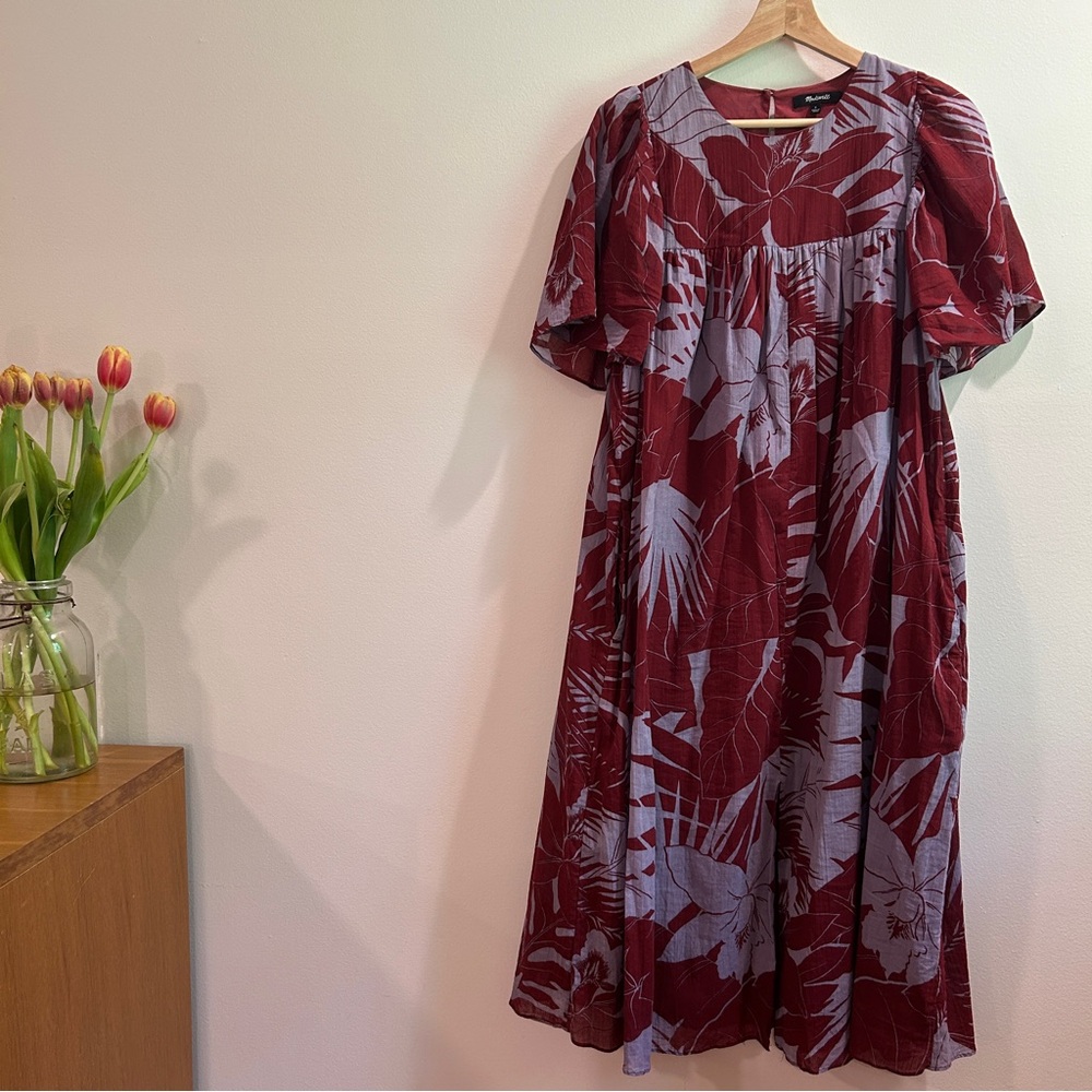Madewell Tropical Floral Midi Dress